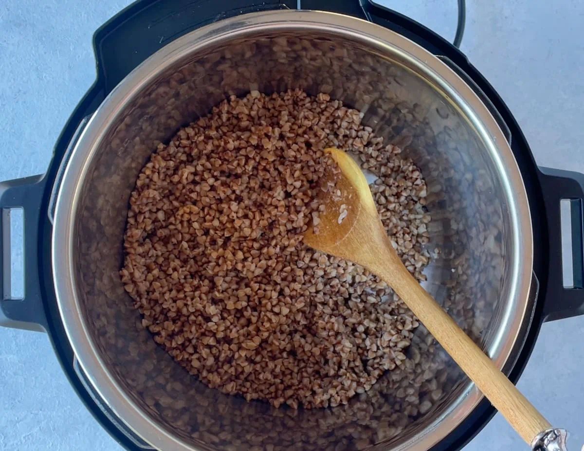 cooked buckwheat in the instant pot