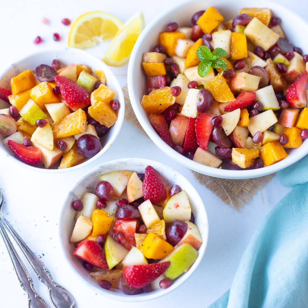 Fruit Chaat (Fruit Salad with Chaat Masala) - Piping Pot Curry