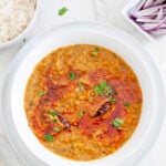 Panchmel dal with tadka on top
