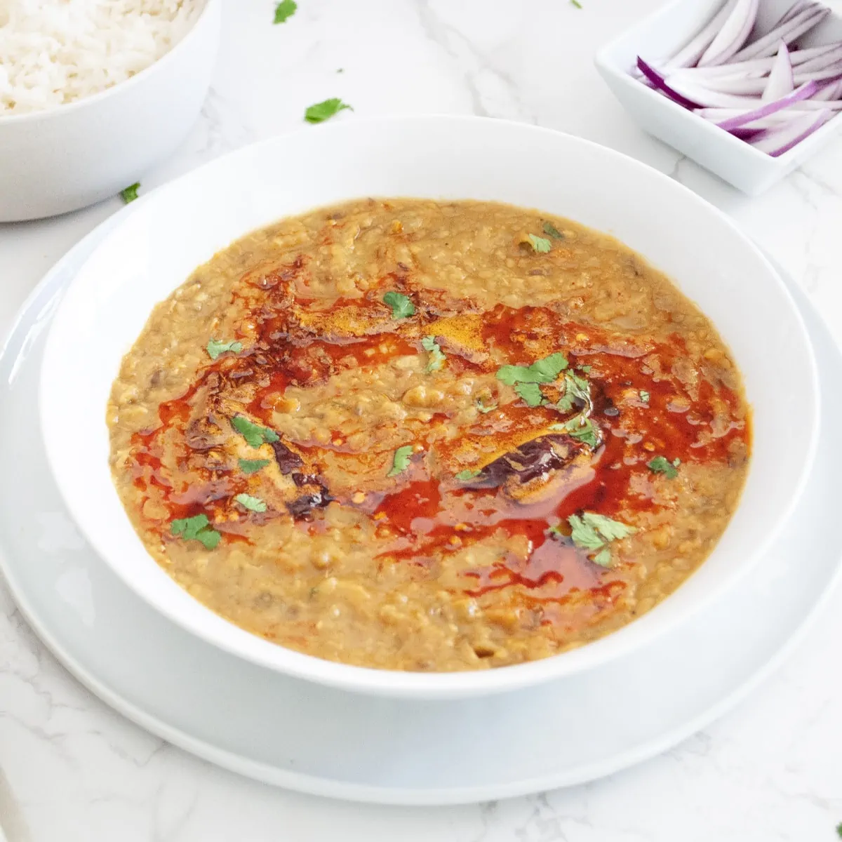 panchmel dal with tadka on the top