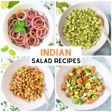 Indian Salad Recipes Collage