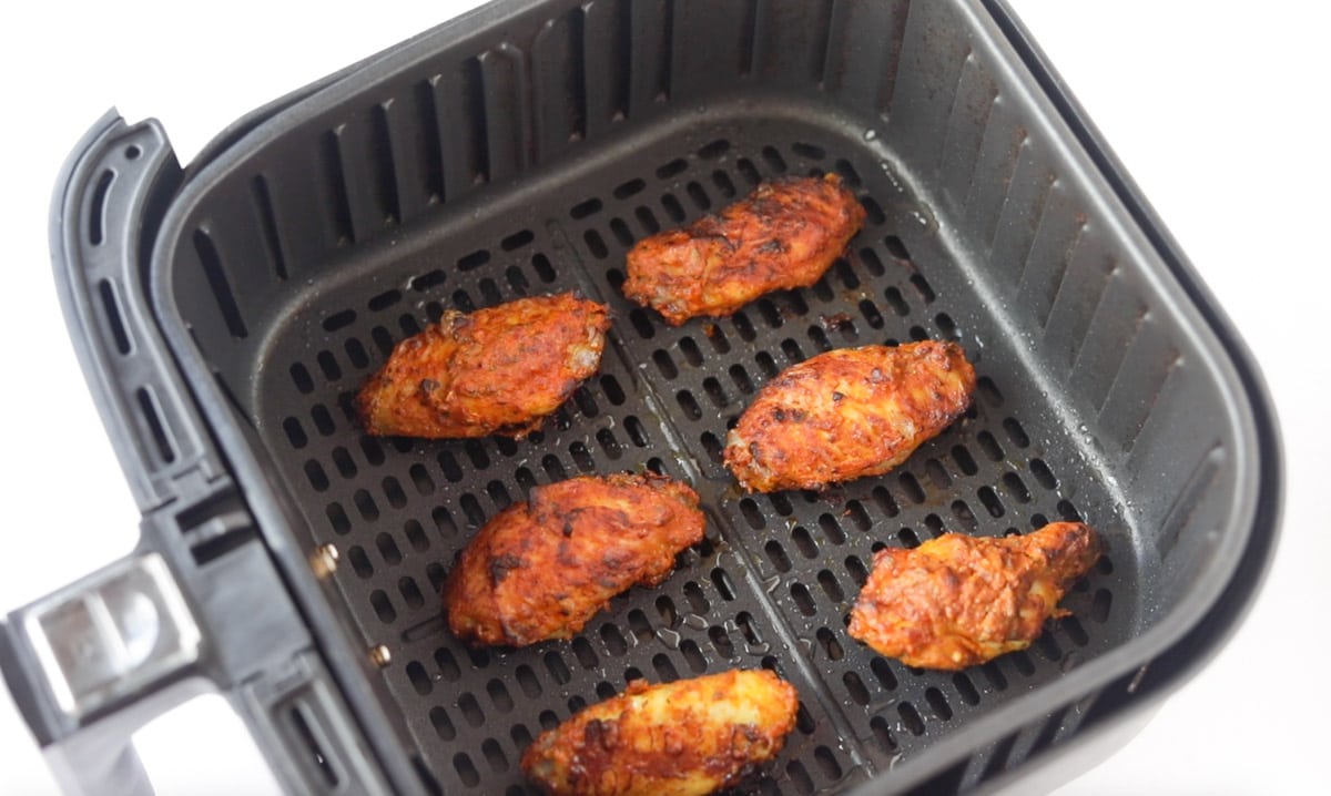 tandoori chicken wing on a air fryer