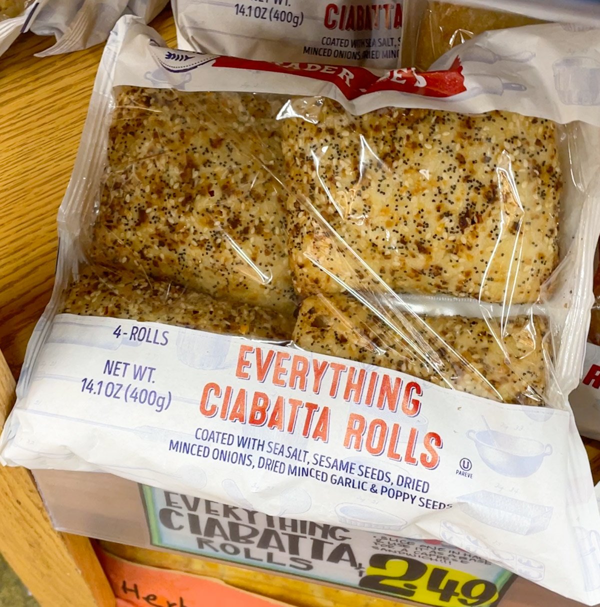 Trader Joe's Everything Ciabatta Rolls