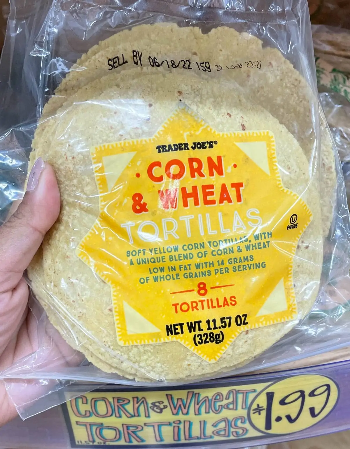 Corn and wheat tortilla from trader joes 