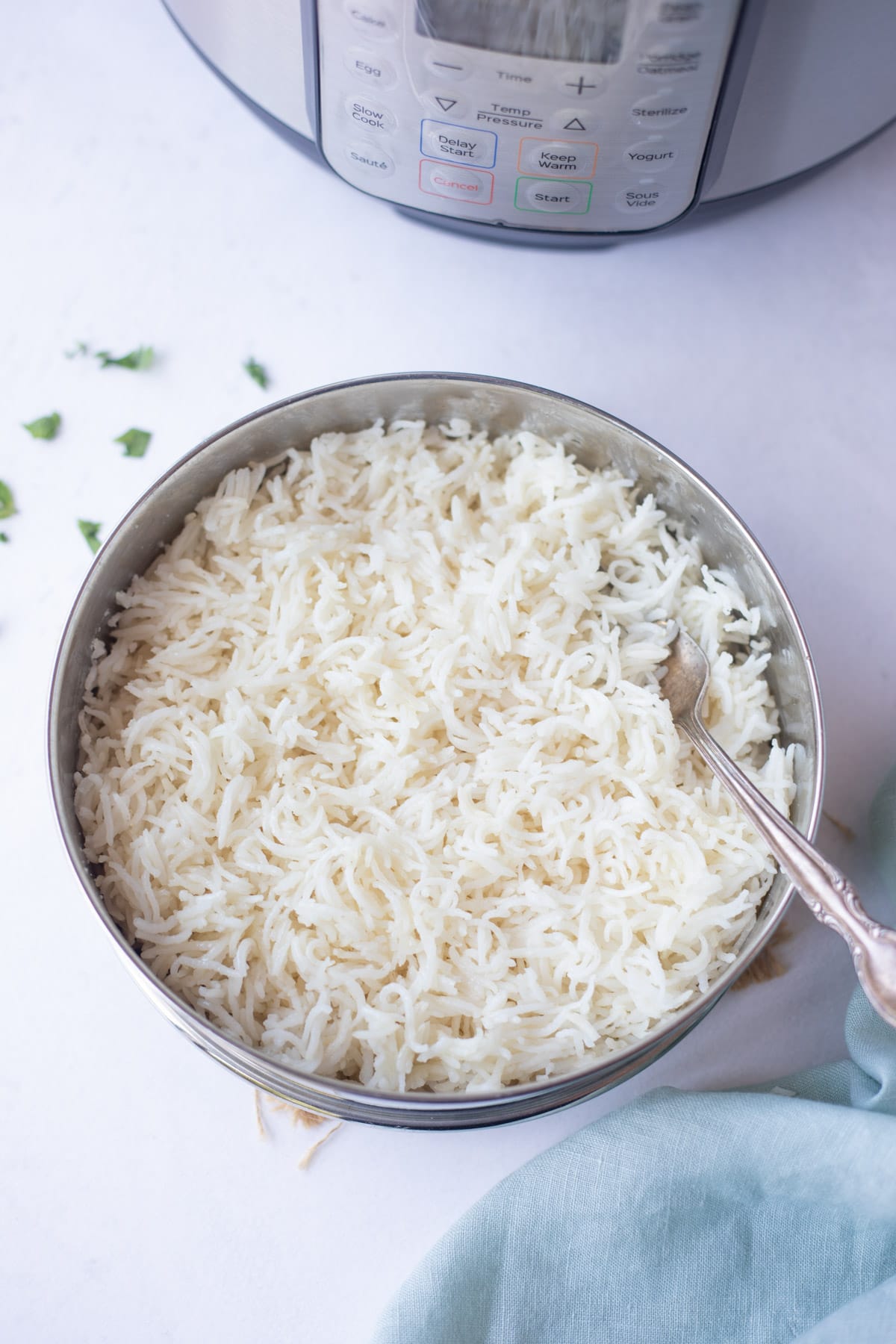 pot-in-pot instant pot rice - Piping Pot Curry