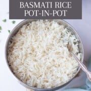 Perfectly cooked basmati rice in a bowl