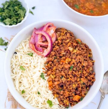 Horsegram Dal with rice