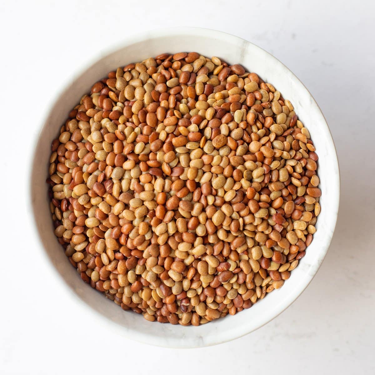 Horse Gram (Kulthi: Kuleeth: Kollu) in a white bowl 