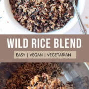 Wild rice blend in a white bowl