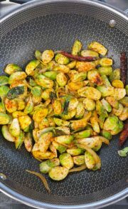 Indian Brussels Sprouts - Piping Pot Curry