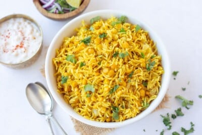 Chana Dal Pulao - Piping Pot Curry