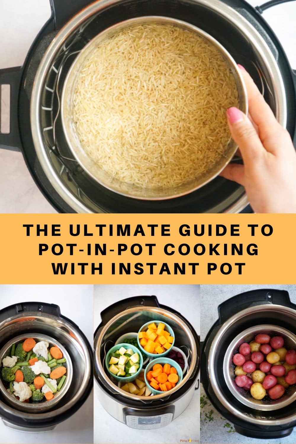 Instant pot Pot in Pot Cooking