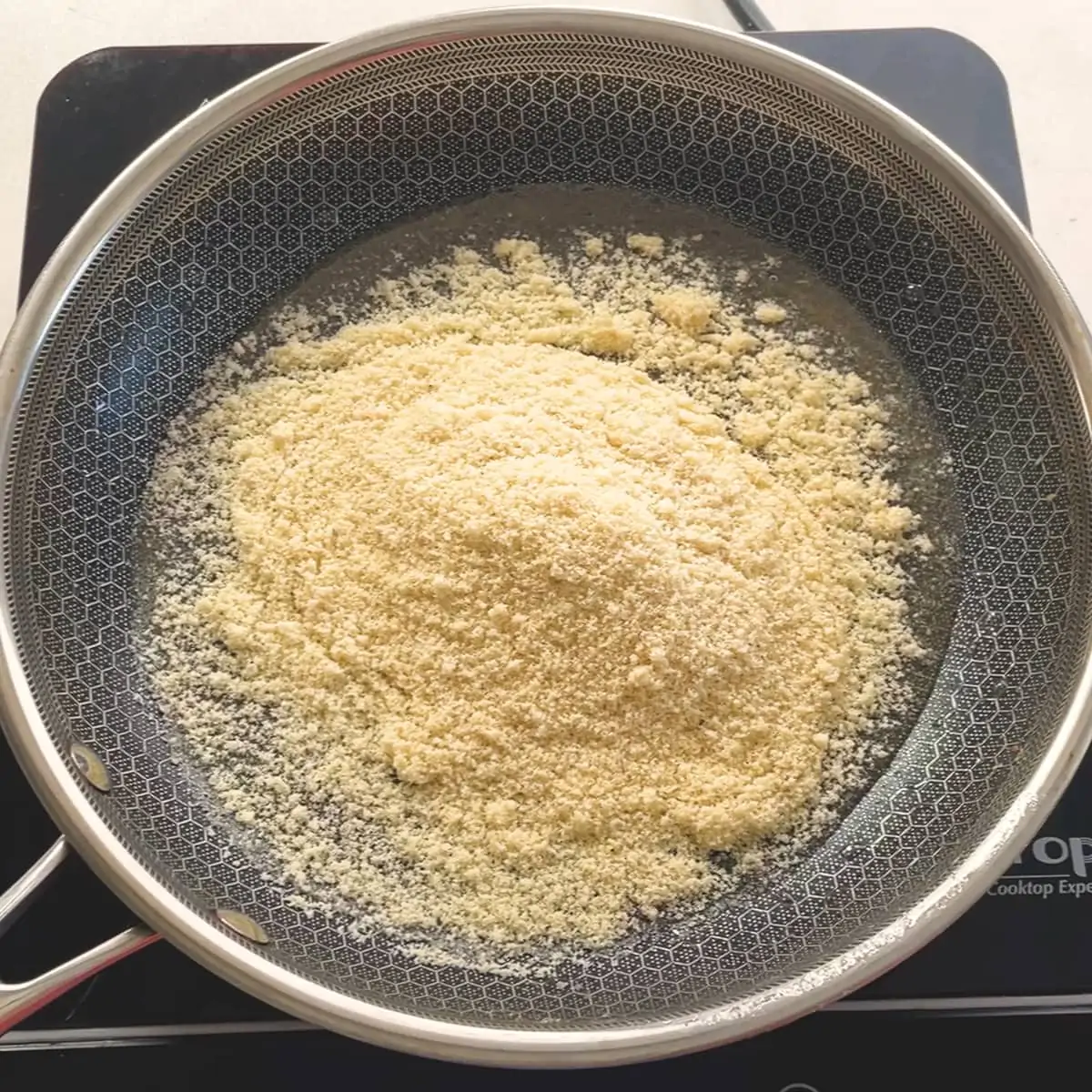 Add Almond flour to the pan