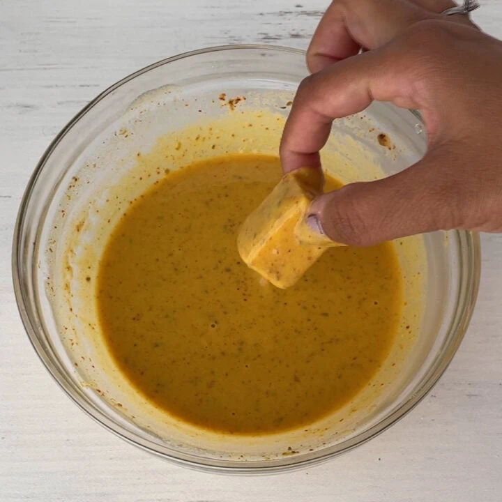 Dipping Square Paneer