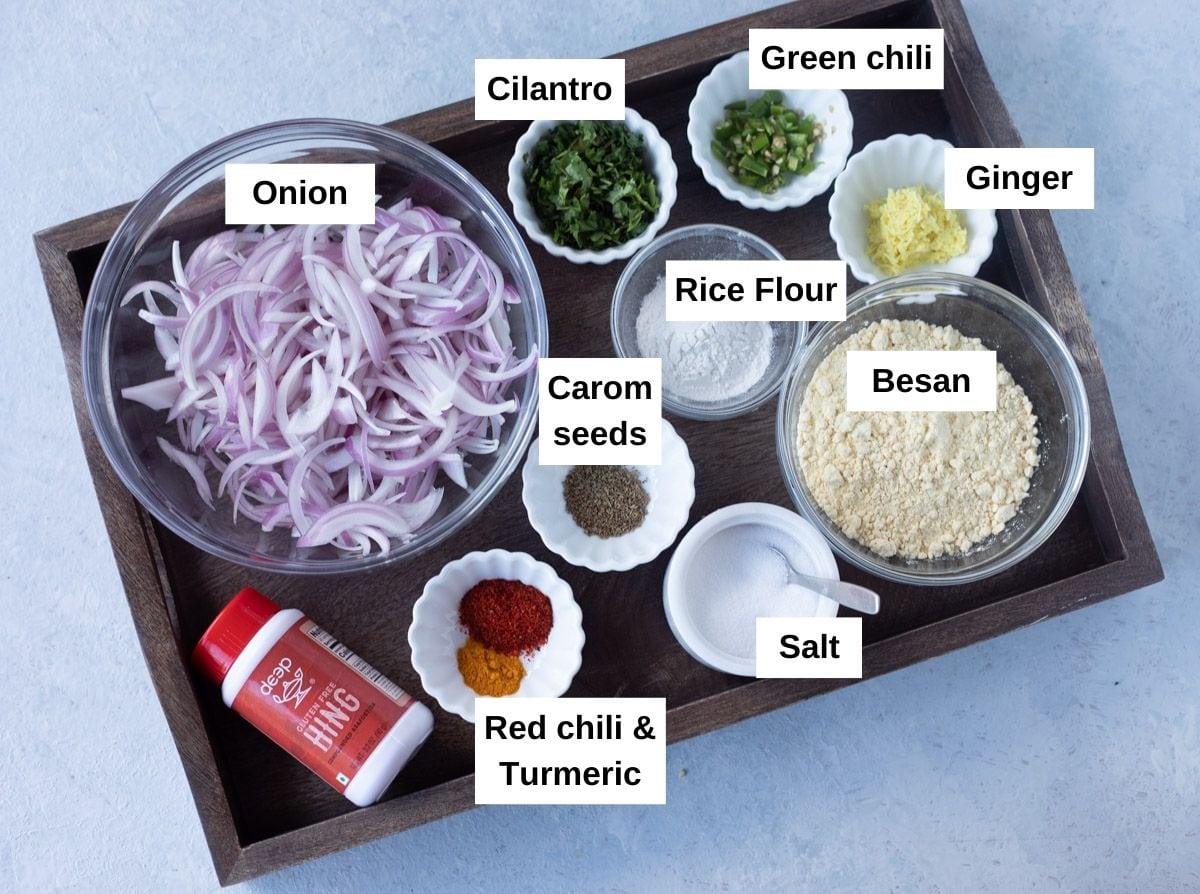 Ingredients you'll need for Onion Bhaji