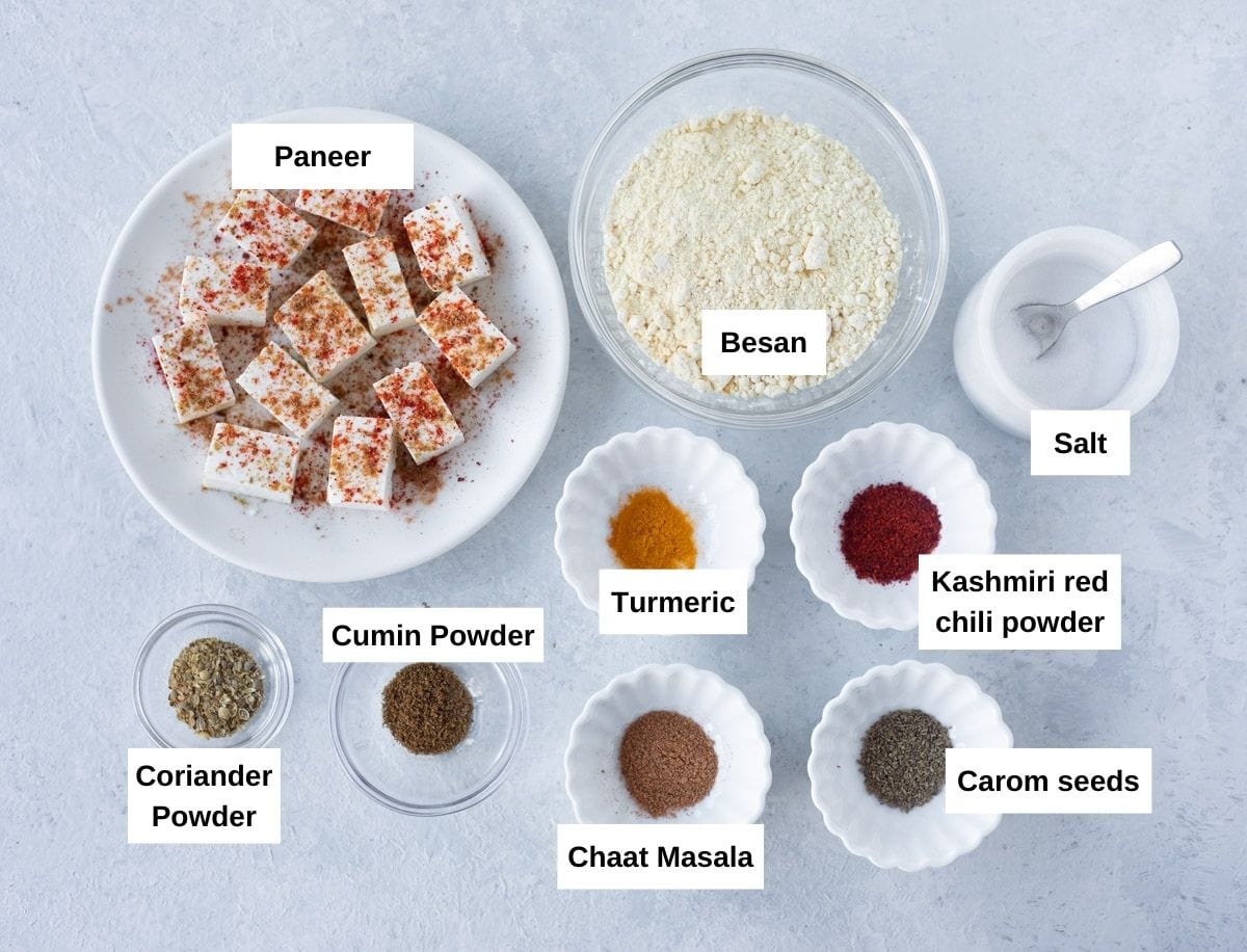 Ingredients for Paneer Pakora