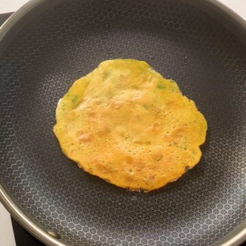 cooked moong dal chilla other side