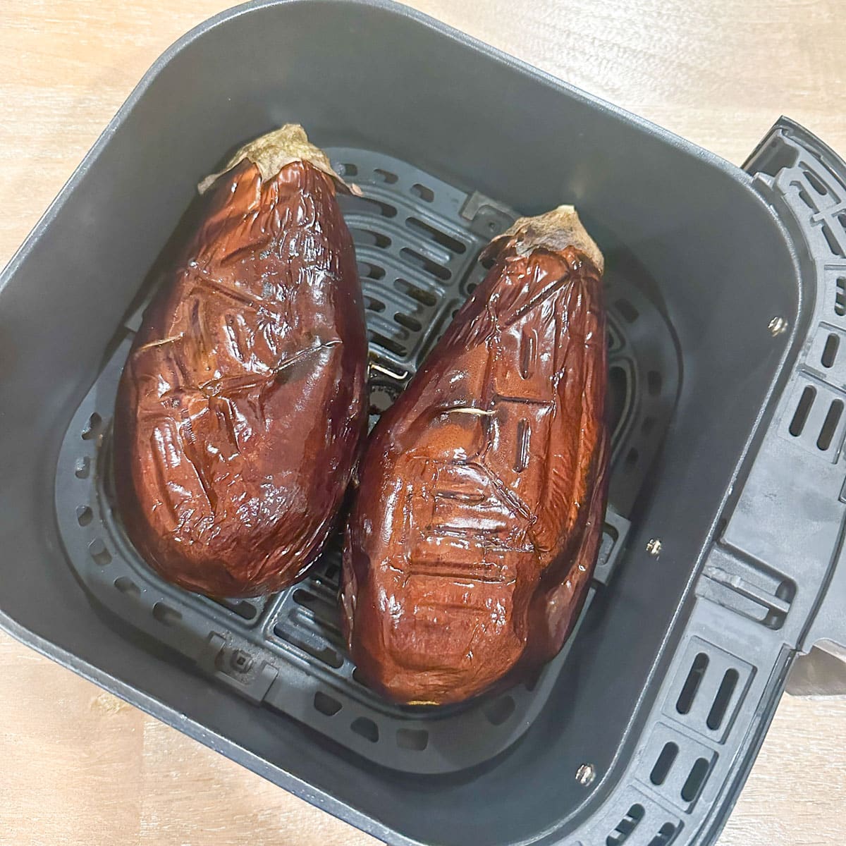 Rosating eggplant in airfryer