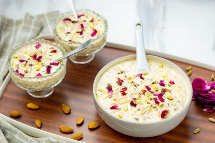 Sheer Khurma in three bowls