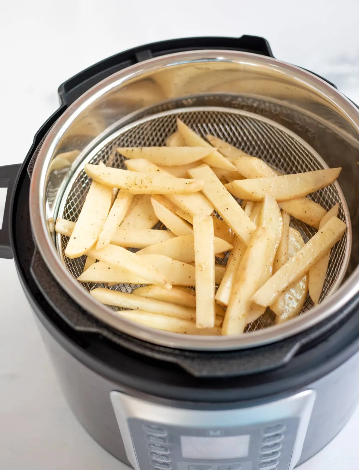 potato sticks in the instant pot to make French fries