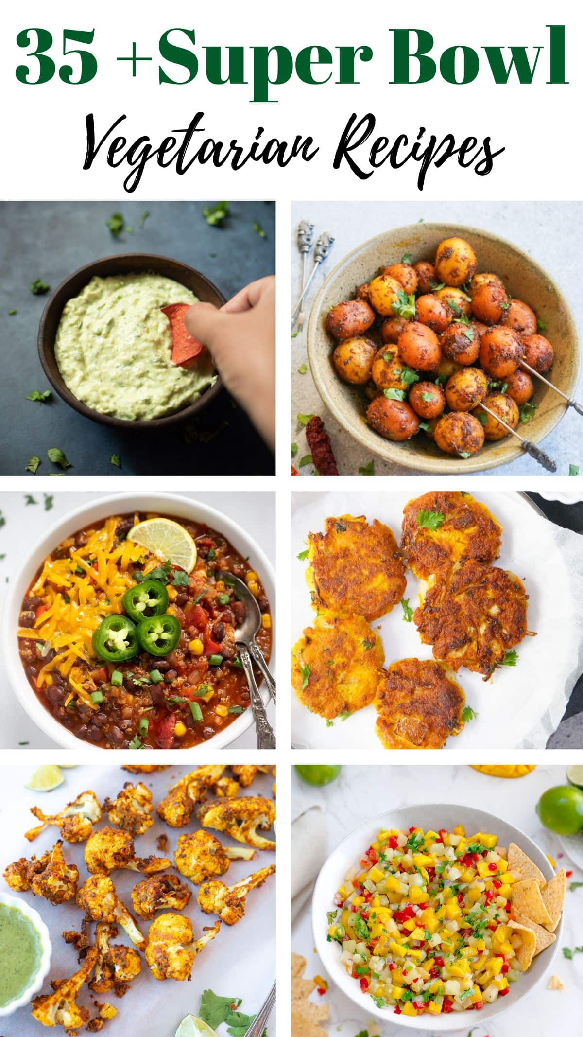 A collage of 35+ Amazing Super Bowl Recipes
