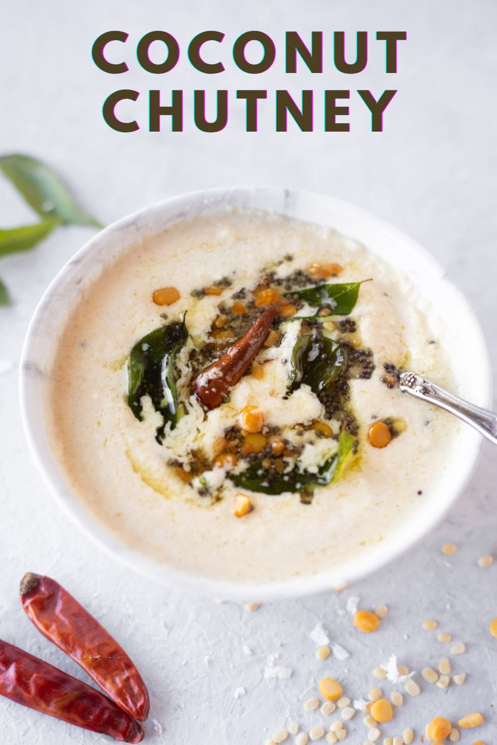 Coconut Chutney (Nariyal Chutney) - Piping Pot Curry