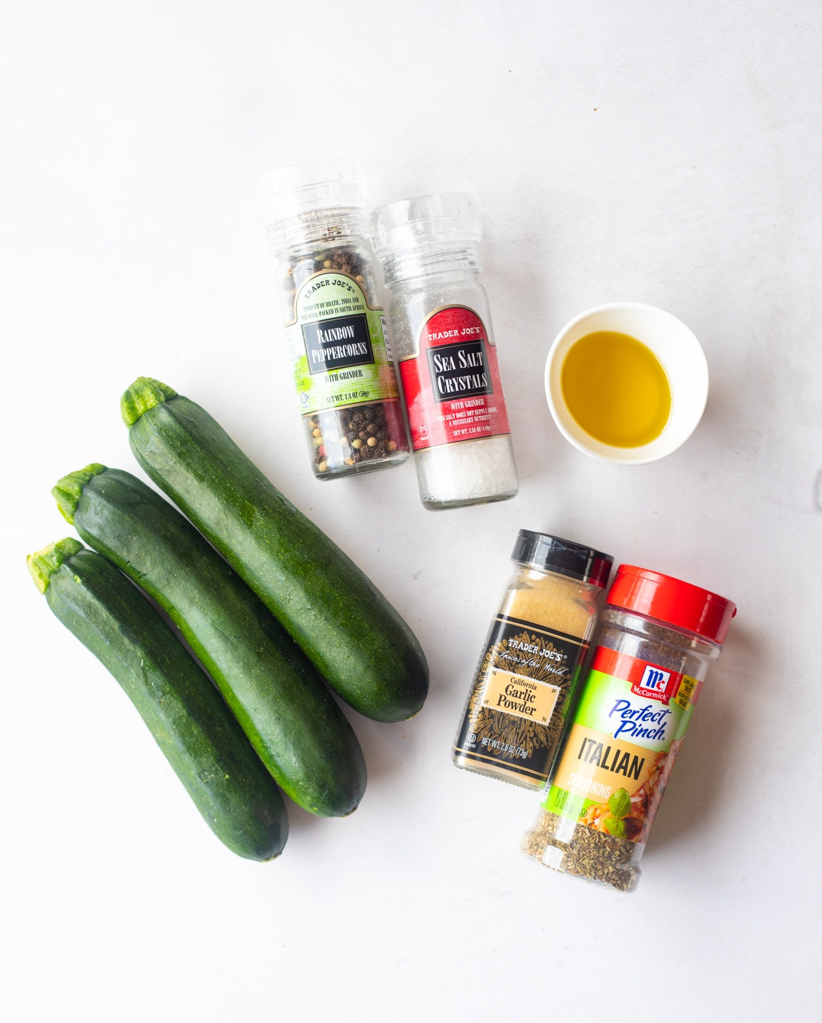 Ingredients you'll need to make roasted zucchini