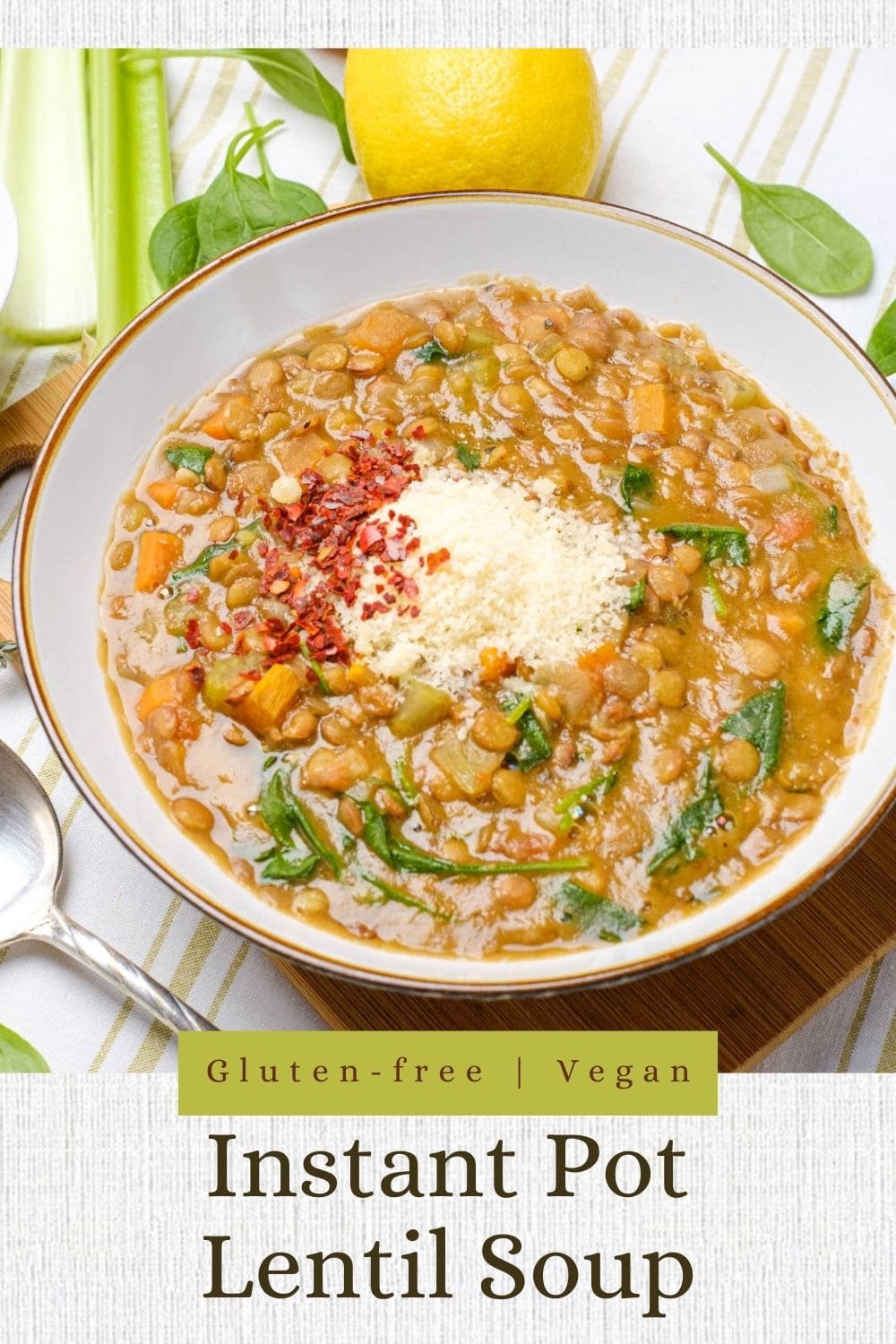 Easy Instant Pot Lentil Soup - Piping Pot Curry