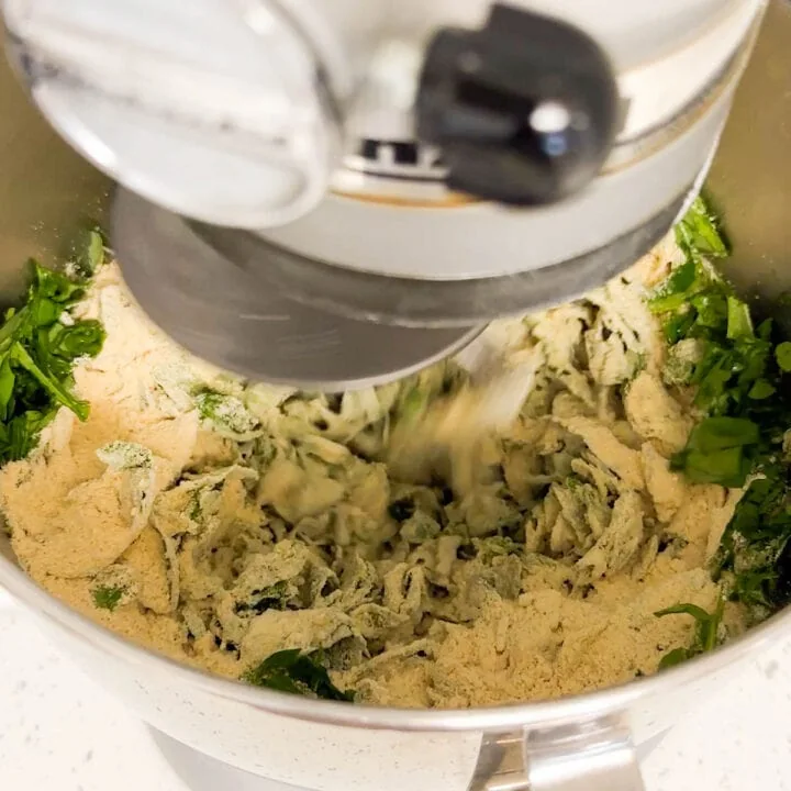 mix the dough in kitchen aid mixer