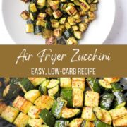 Air Fryer Zucchini in a plate