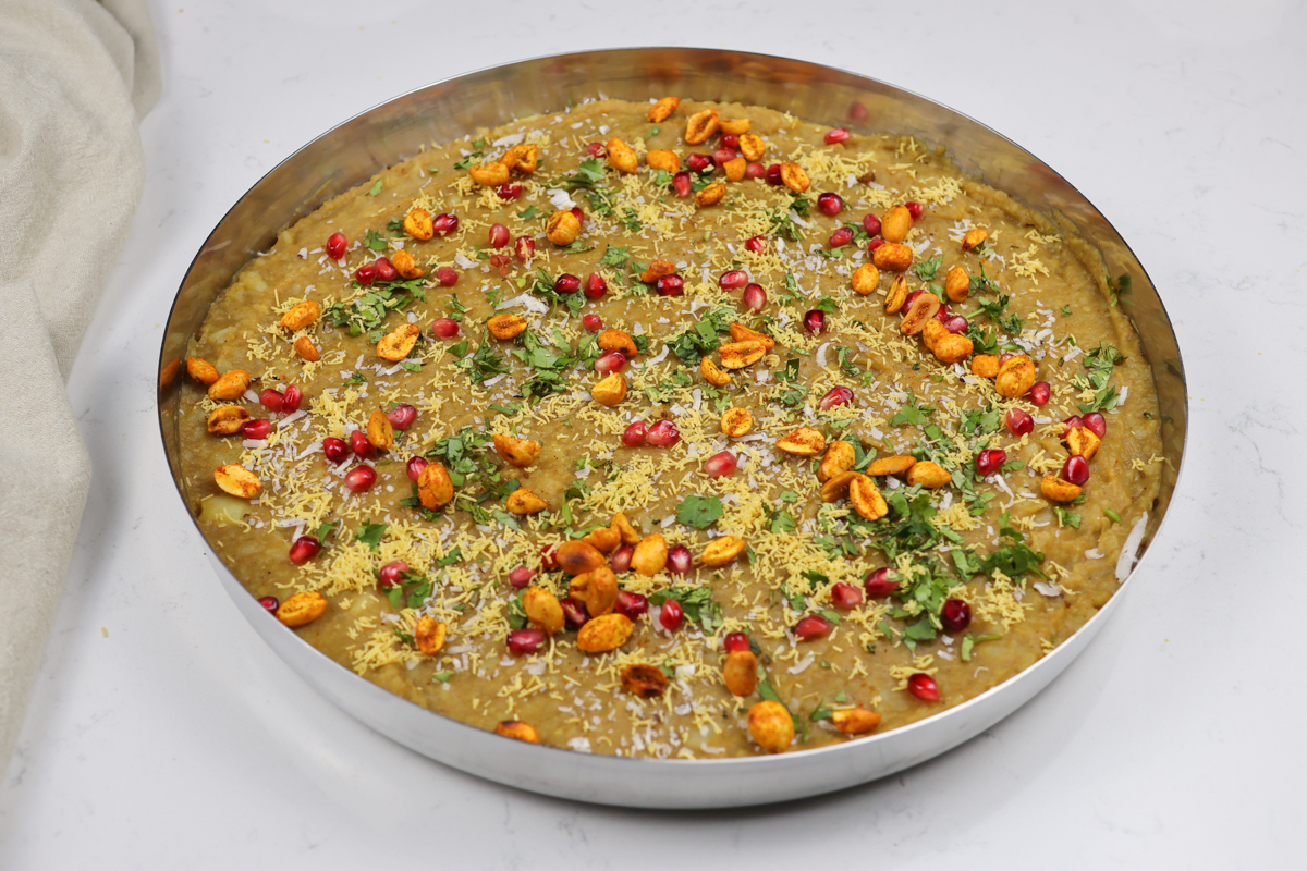 Aloo mixture in a thali