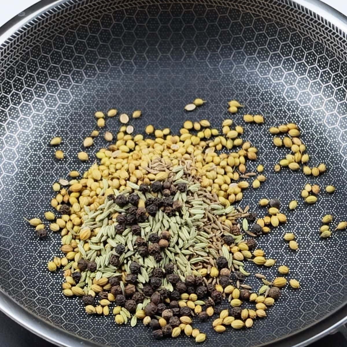 Roast the spices in a pan
