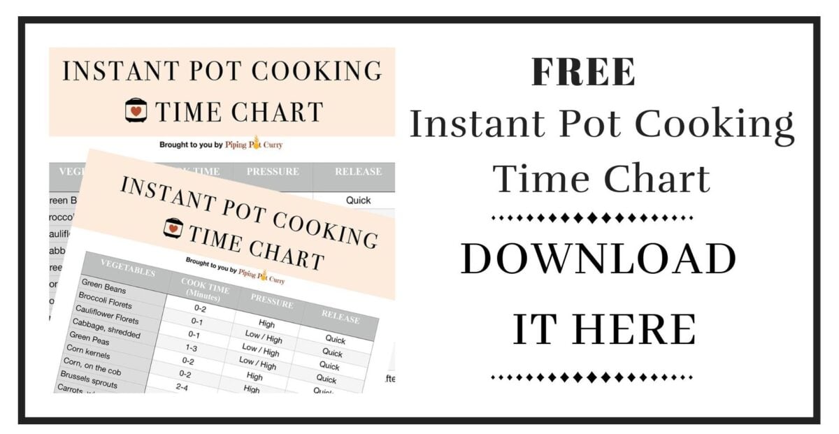 🍲⏲️ Printable Instant Pot Pressure Cooking Times Chart 📋✨