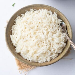 fluffy Ninja Foodi basmati rice in a bowl