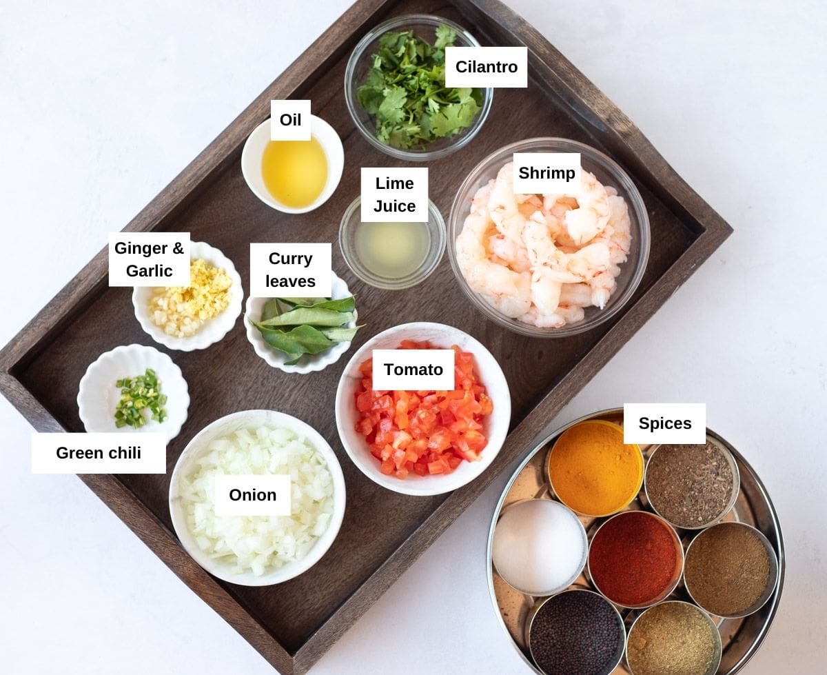 Shrimp Masala ingredients