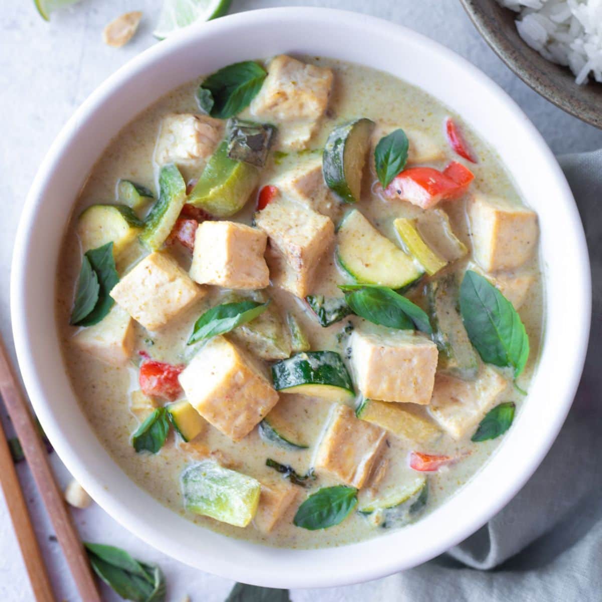 Thai Green Curry with Tofu & Vegetables - Piping Pot Curry