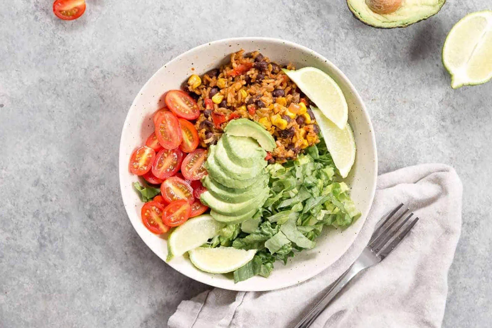 healthy vegan burrito bowl