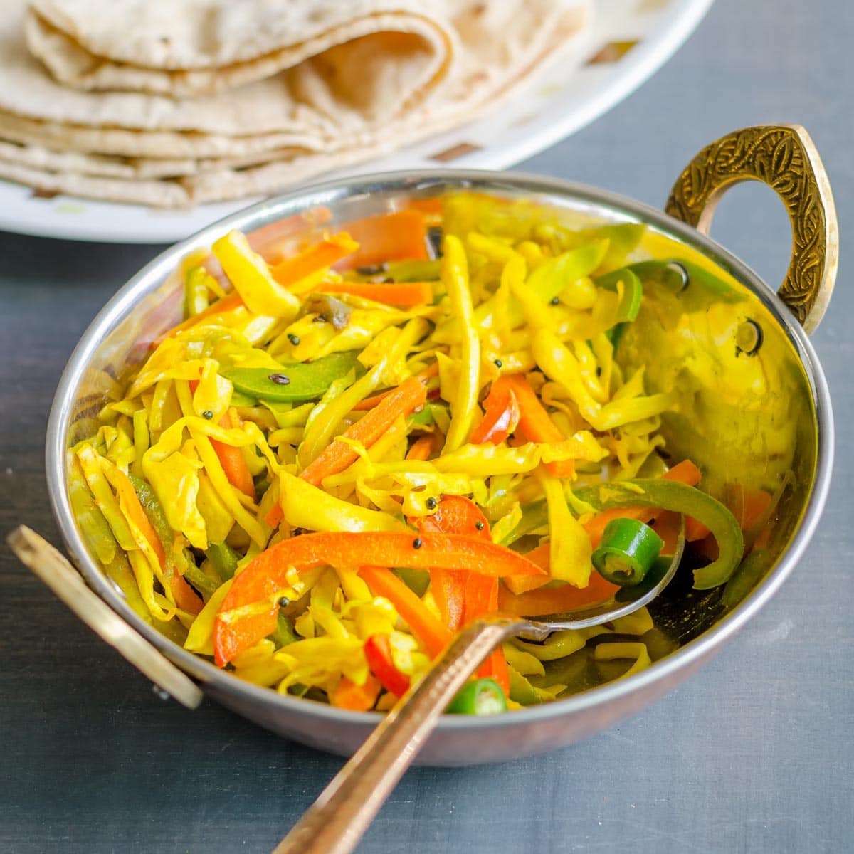 Gujarati-style carrot and cabbage stir-fry recipe