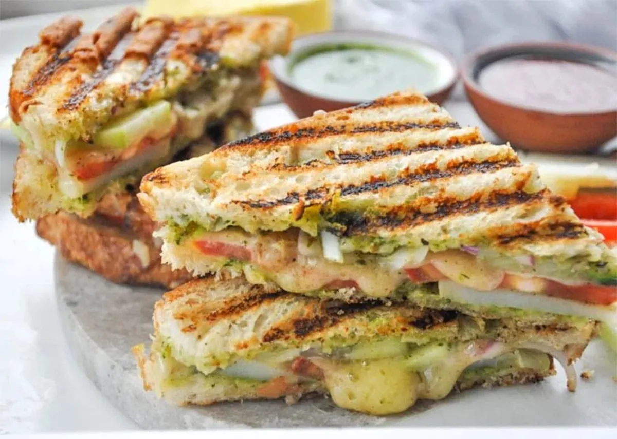 two bombay grilled sandwich