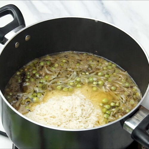 Mutter Rice Peas Pulao (Matar Pulao) - Piping Pot Curry