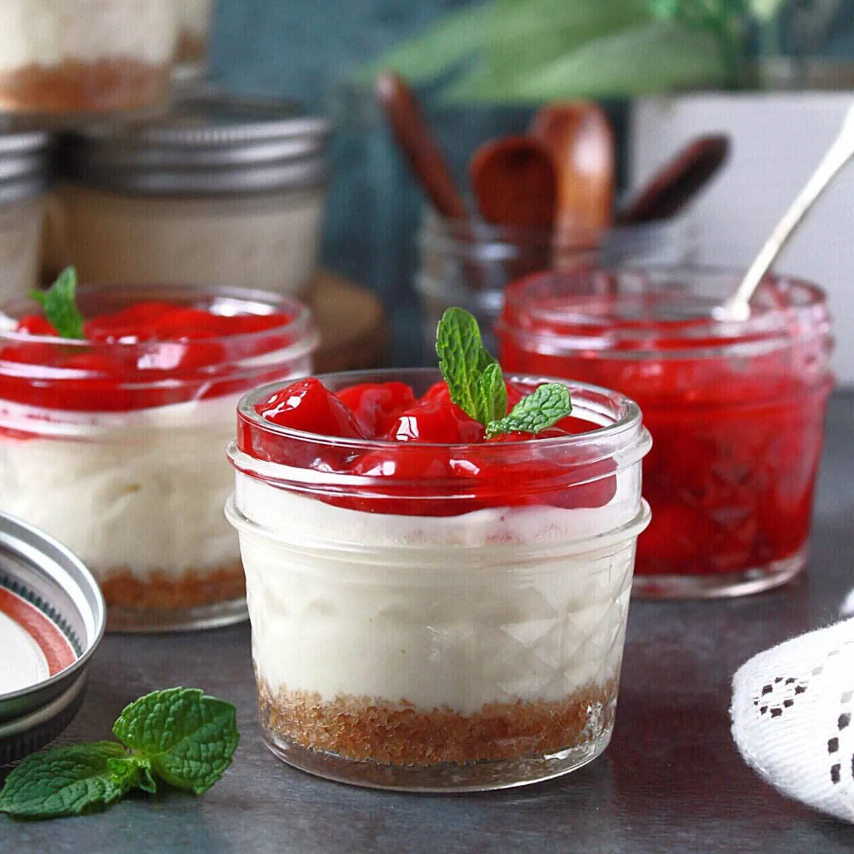Instant Pot Cheesecake In Jars