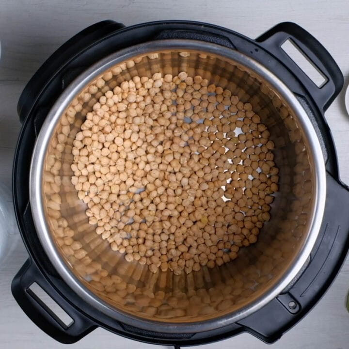 add chickpeas to the instant pot