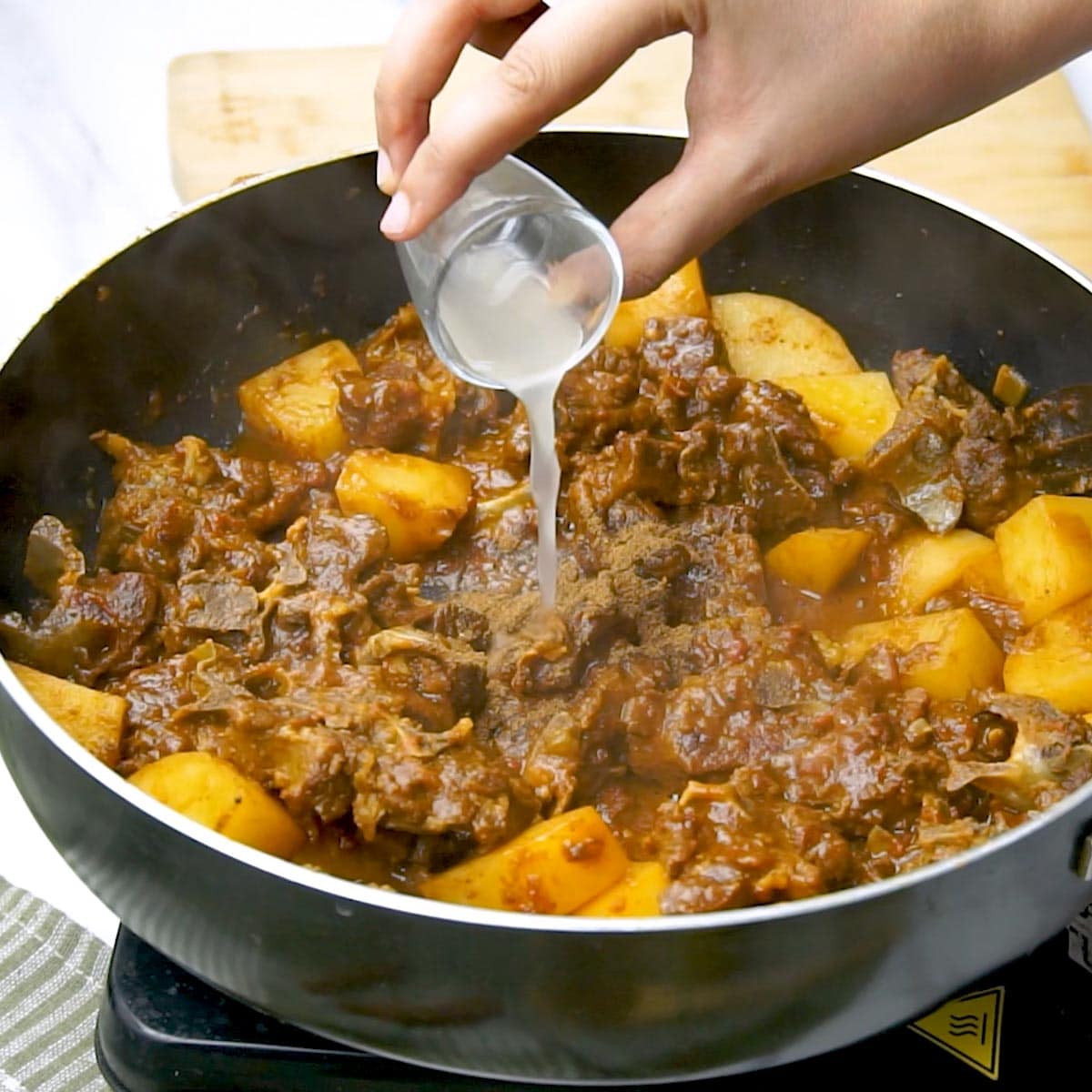 Add lime juice to the curry