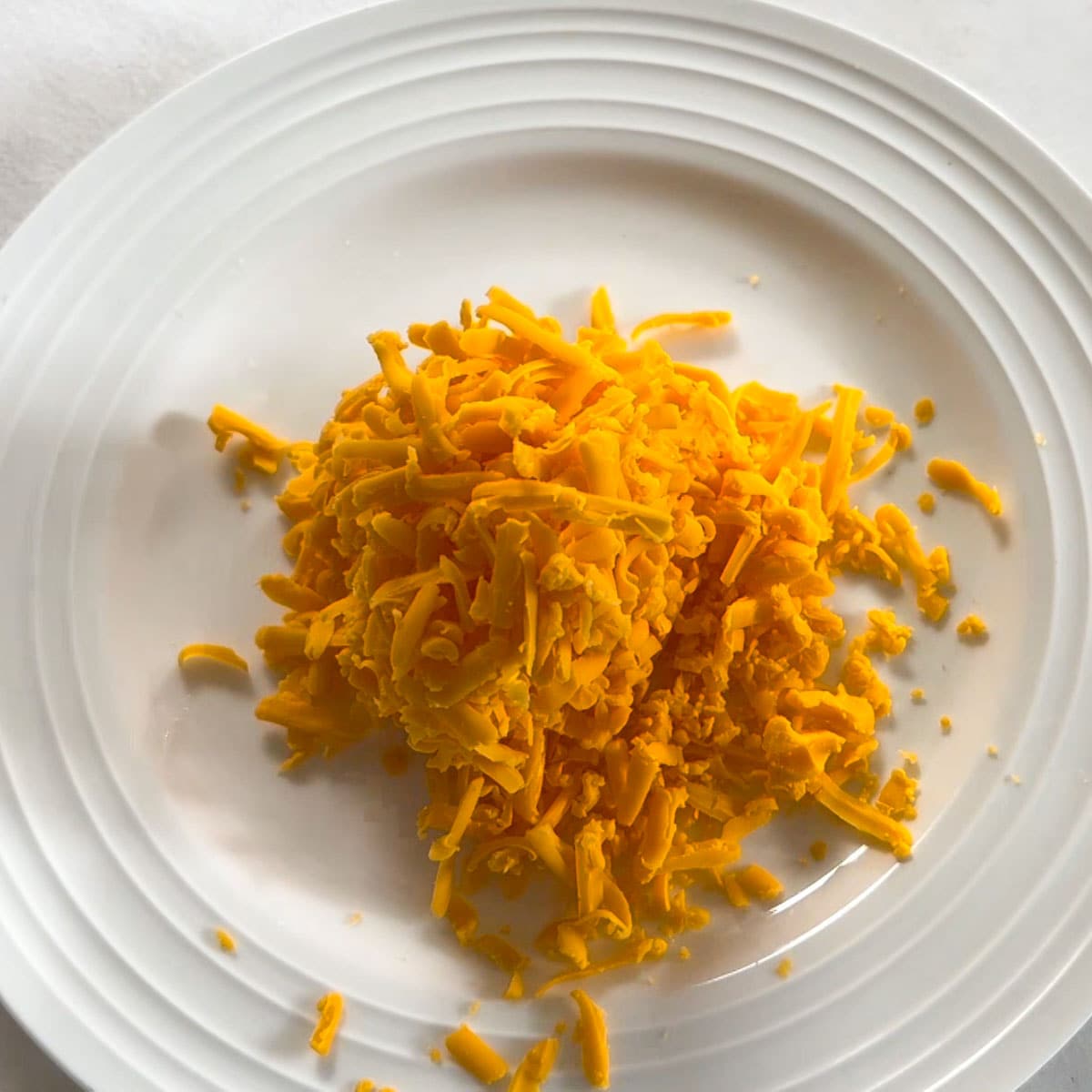 Grated Cheese on a plate