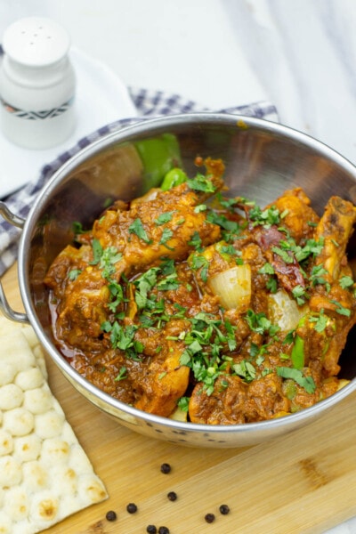 Restaurant Style Kadai Chicken - Piping Pot Curry
