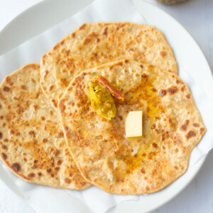 Mooli Paratha with melted butter