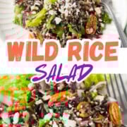 Wild Rice Salad on a white plate