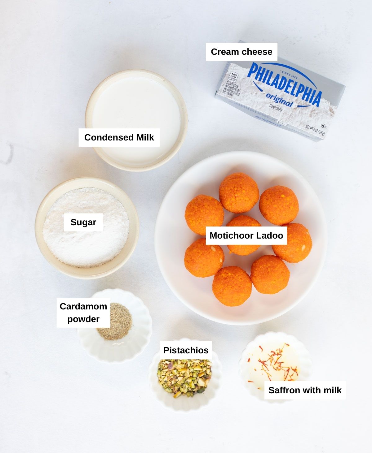 Ladoo Cheesecake Ingredients