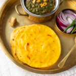 Makki ki roti served with saag.