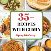 A collage of recipes with cumin.